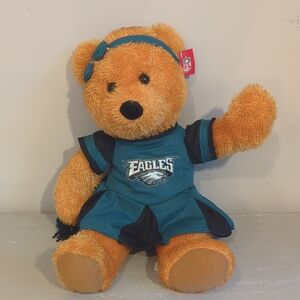 Eagles Cheerleader Teddy Bear NFL 18"‎ NWT